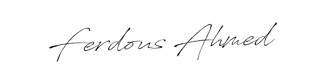 Antro_Vectra is a professional signature style that is perfect for those who want to add a touch of class to their signature. It is also a great choice for those who want to make their signature more unique. Get Ferdous Ahmed name to fancy signature for free. Ferdous Ahmed signature style 6 images and pictures png