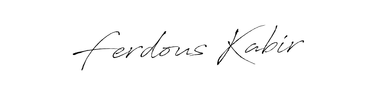 Design your own signature with our free online signature maker. With this signature software, you can create a handwritten (Antro_Vectra) signature for name Ferdous Kabir. Ferdous Kabir signature style 6 images and pictures png