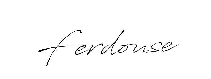 Use a signature maker to create a handwritten signature online. With this signature software, you can design (Antro_Vectra) your own signature for name Ferdouse. Ferdouse signature style 6 images and pictures png