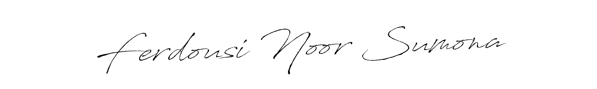 Use a signature maker to create a handwritten signature online. With this signature software, you can design (Antro_Vectra) your own signature for name Ferdousi Noor Sumona. Ferdousi Noor Sumona signature style 6 images and pictures png