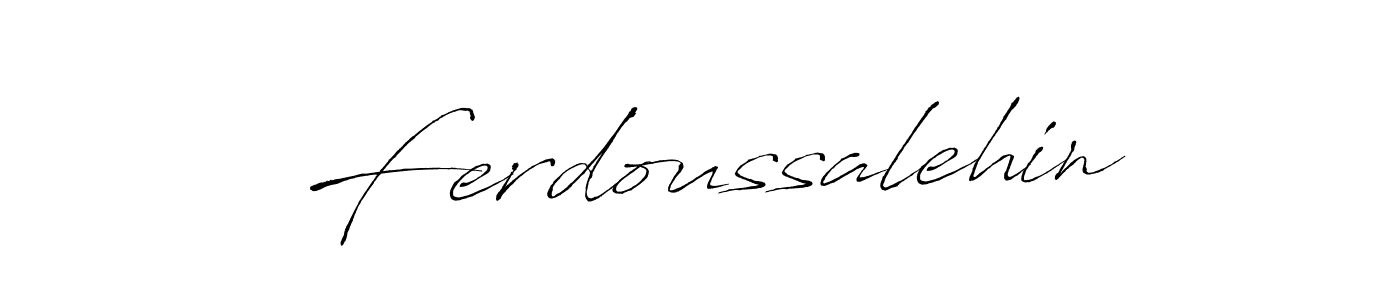 The best way (Antro_Vectra) to make a short signature is to pick only two or three words in your name. The name Ferdoussalehin include a total of six letters. For converting this name. Ferdoussalehin signature style 6 images and pictures png