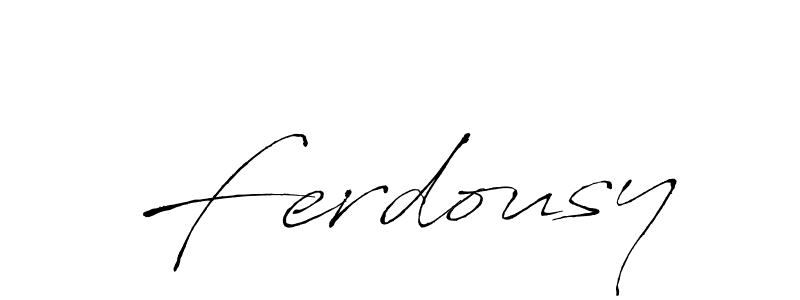 How to make Ferdousy signature? Antro_Vectra is a professional autograph style. Create handwritten signature for Ferdousy name. Ferdousy signature style 6 images and pictures png