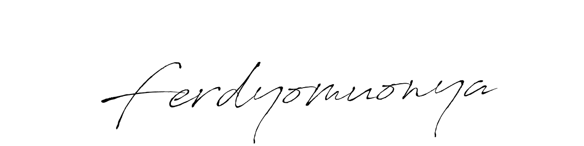 Use a signature maker to create a handwritten signature online. With this signature software, you can design (Antro_Vectra) your own signature for name Ferdyomuonya. Ferdyomuonya signature style 6 images and pictures png