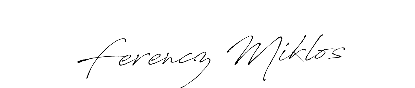 The best way (Antro_Vectra) to make a short signature is to pick only two or three words in your name. The name Ferencz Miklos include a total of six letters. For converting this name. Ferencz Miklos signature style 6 images and pictures png
