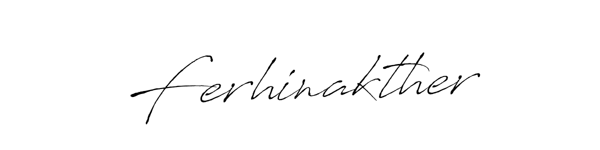 Make a beautiful signature design for name Ferhinakther. Use this online signature maker to create a handwritten signature for free. Ferhinakther signature style 6 images and pictures png