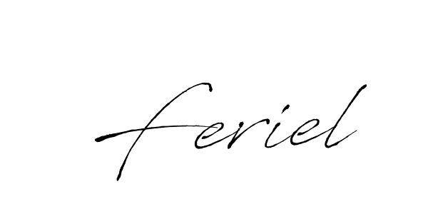 You should practise on your own different ways (Antro_Vectra) to write your name (Feriel) in signature. don't let someone else do it for you. Feriel signature style 6 images and pictures png