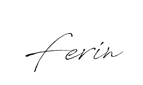 Use a signature maker to create a handwritten signature online. With this signature software, you can design (Antro_Vectra) your own signature for name Ferin. Ferin signature style 6 images and pictures png