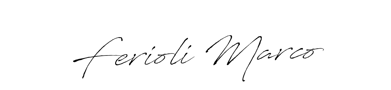 Make a beautiful signature design for name Ferioli Marco. With this signature (Antro_Vectra) style, you can create a handwritten signature for free. Ferioli Marco signature style 6 images and pictures png