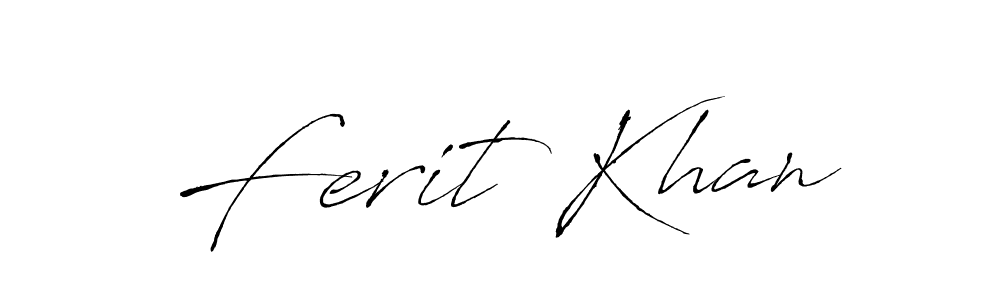 Design your own signature with our free online signature maker. With this signature software, you can create a handwritten (Antro_Vectra) signature for name Ferit Khan. Ferit Khan signature style 6 images and pictures png