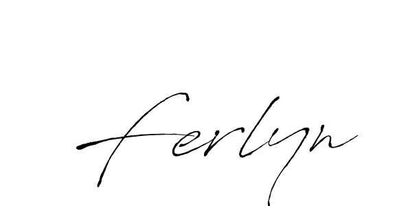 Make a beautiful signature design for name Ferlyn. With this signature (Antro_Vectra) style, you can create a handwritten signature for free. Ferlyn signature style 6 images and pictures png