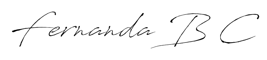 A modern signature idea for name Fernanda B C using Antro_Vectra font. Clean strokes and elegant curves make it stand out instantly. Fernanda B C signature style 6 images and pictures png