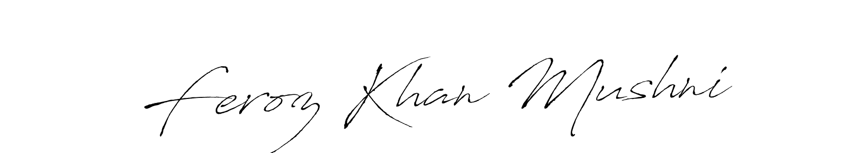 You can use this online signature creator to create a handwritten signature for the name Feroz Khan Mushni. This is the best online autograph maker. Feroz Khan Mushni signature style 6 images and pictures png