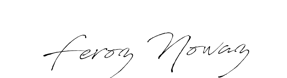 How to make Feroz Nowaz name signature. Use Antro_Vectra style for creating short signs online. This is the latest handwritten sign. Feroz Nowaz signature style 6 images and pictures png