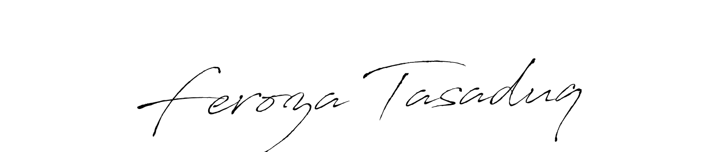 Also we have Feroza Tasaduq name is the best signature style. Create professional handwritten signature collection using Antro_Vectra autograph style. Feroza Tasaduq signature style 6 images and pictures png