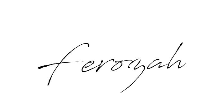 Use a signature maker to create a handwritten signature online. With this signature software, you can design (Antro_Vectra) your own signature for name Ferozah. Ferozah signature style 6 images and pictures png