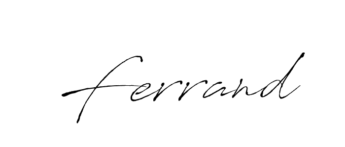 Make a beautiful signature design for name Ferrand. With this signature (Antro_Vectra) style, you can create a handwritten signature for free. Ferrand signature style 6 images and pictures png