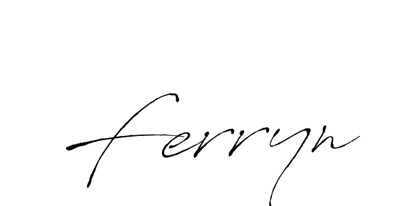 Antro_Vectra is a professional signature style that is perfect for those who want to add a touch of class to their signature. It is also a great choice for those who want to make their signature more unique. Get Ferryn name to fancy signature for free. Ferryn signature style 6 images and pictures png