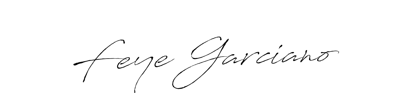 Make a beautiful signature design for name Feye Garciano. With this signature (Antro_Vectra) style, you can create a handwritten signature for free. Feye Garciano signature style 6 images and pictures png