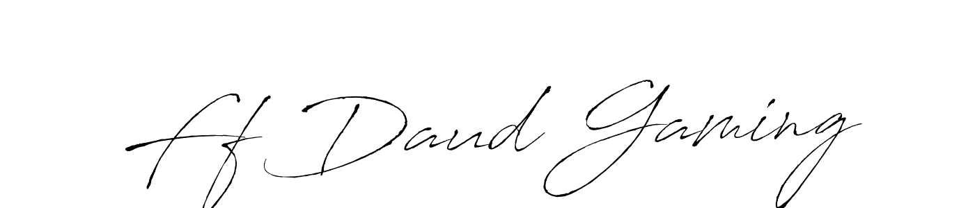 How to make Ff Daud Gaming name signature. Use Antro_Vectra style for creating short signs online. This is the latest handwritten sign. Ff Daud Gaming signature style 6 images and pictures png