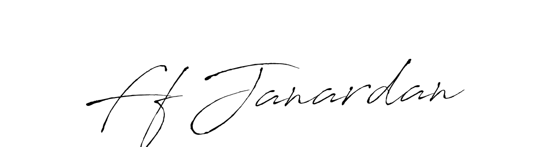 Antro_Vectra is a professional signature style that is perfect for those who want to add a touch of class to their signature. It is also a great choice for those who want to make their signature more unique. Get Ff Janardan name to fancy signature for free. Ff Janardan signature style 6 images and pictures png