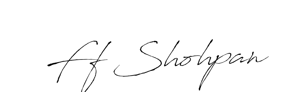if you are searching for the best signature style for your name Ff Shohpan. so please give up your signature search. here we have designed multiple signature styles  using Antro_Vectra. Ff Shohpan signature style 6 images and pictures png