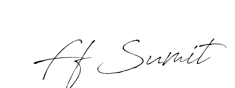 Similarly Antro_Vectra is the best handwritten signature design. Signature creator online .You can use it as an online autograph creator for name Ff Sumit. Ff Sumit signature style 6 images and pictures png