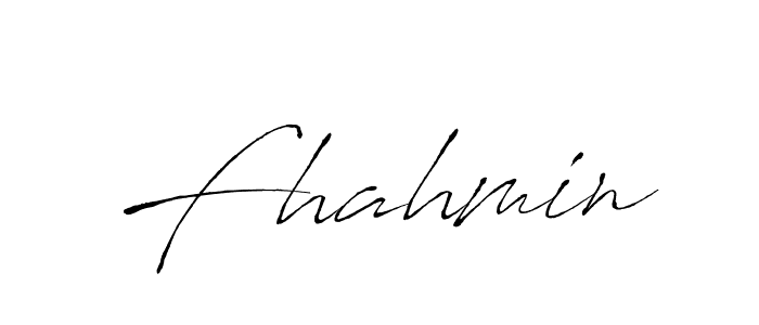 Use a signature maker to create a handwritten signature online. With this signature software, you can design (Antro_Vectra) your own signature for name Fhahmin. Fhahmin signature style 6 images and pictures png