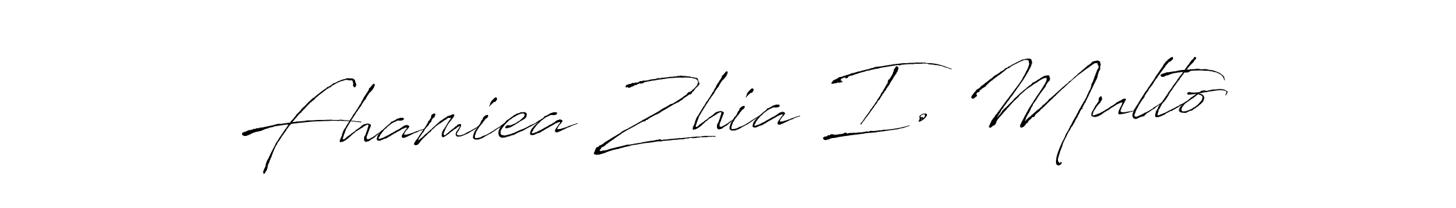 Design your own signature with our free online signature maker. With this signature software, you can create a handwritten (Antro_Vectra) signature for name Fhamiea Zhia I. Multo. Fhamiea Zhia I. Multo signature style 6 images and pictures png