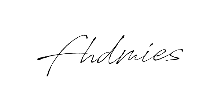 Make a beautiful signature design for name Fhdmies. With this signature (Antro_Vectra) style, you can create a handwritten signature for free. Fhdmies signature style 6 images and pictures png