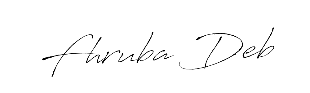 Antro_Vectra is a professional signature style that is perfect for those who want to add a touch of class to their signature. It is also a great choice for those who want to make their signature more unique. Get Fhruba Deb name to fancy signature for free. Fhruba Deb signature style 6 images and pictures png