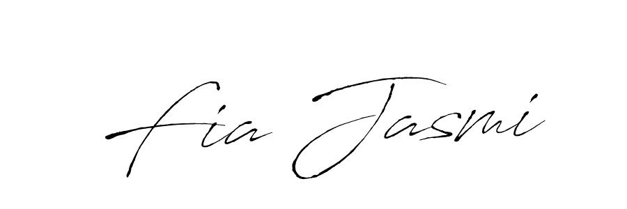 Create a beautiful signature design for name Fia Jasmi. With this signature (Antro_Vectra) fonts, you can make a handwritten signature for free. Fia Jasmi signature style 6 images and pictures png