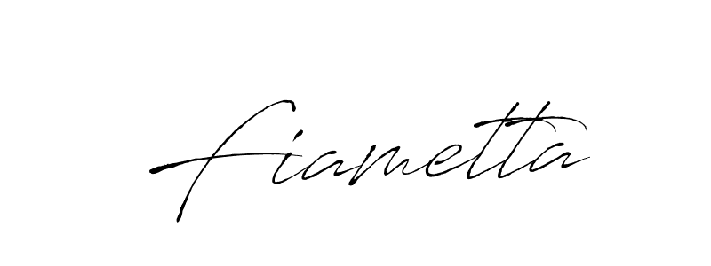 Use a signature maker to create a handwritten signature online. With this signature software, you can design (Antro_Vectra) your own signature for name Fiametta. Fiametta signature style 6 images and pictures png