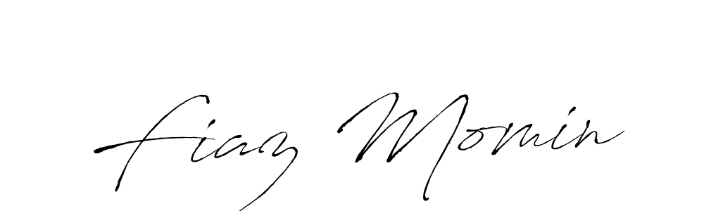 How to make Fiaz Momin name signature. Use Antro_Vectra style for creating short signs online. This is the latest handwritten sign. Fiaz Momin signature style 6 images and pictures png