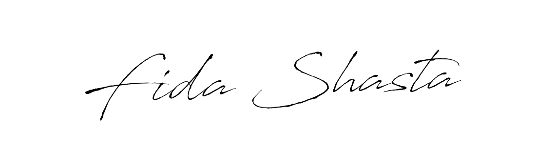 How to make Fida Shasta signature? Antro_Vectra is a professional autograph style. Create handwritten signature for Fida Shasta name. Fida Shasta signature style 6 images and pictures png