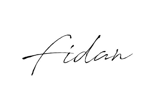 Create a beautiful signature design for name Fidan. With this signature (Antro_Vectra) fonts, you can make a handwritten signature for free. Fidan signature style 6 images and pictures png