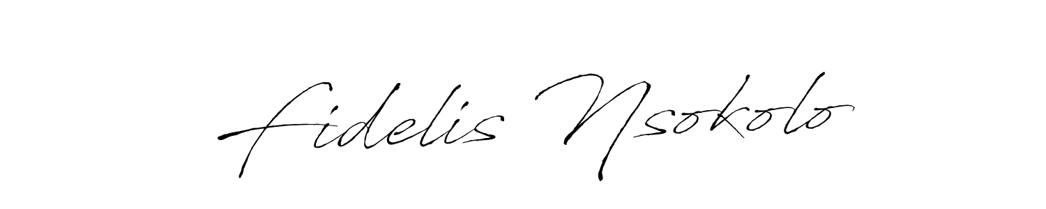 if you are searching for the best signature style for your name Fidelis Nsokolo. so please give up your signature search. here we have designed multiple signature styles  using Antro_Vectra. Fidelis Nsokolo signature style 6 images and pictures png