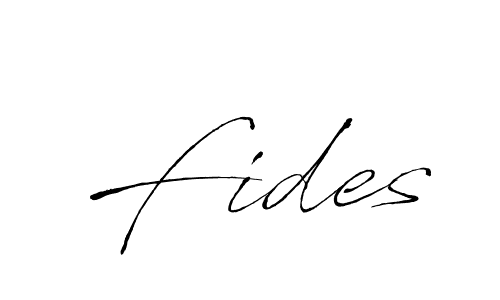 Fides stylish signature style. Best Handwritten Sign (Antro_Vectra) for my name. Handwritten Signature Collection Ideas for my name Fides. Fides signature style 6 images and pictures png