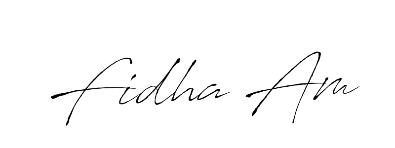 if you are searching for the best signature style for your name Fidha Am. so please give up your signature search. here we have designed multiple signature styles  using Antro_Vectra. Fidha Am signature style 6 images and pictures png
