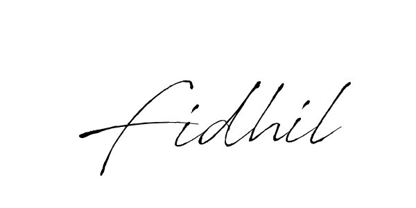 Create a beautiful signature design for name Fidhil. With this signature (Antro_Vectra) fonts, you can make a handwritten signature for free. Fidhil signature style 6 images and pictures png