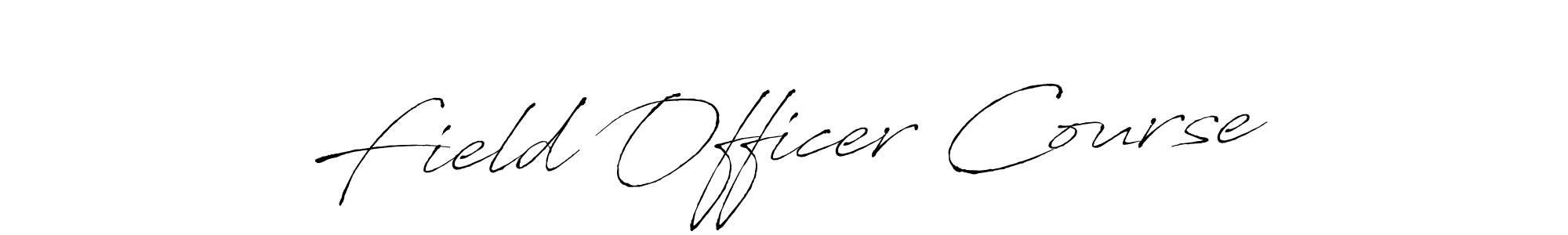 The best way (Antro_Vectra) to make a short signature is to pick only two or three words in your name. The name Field Officer Course include a total of six letters. For converting this name. Field Officer Course signature style 6 images and pictures png