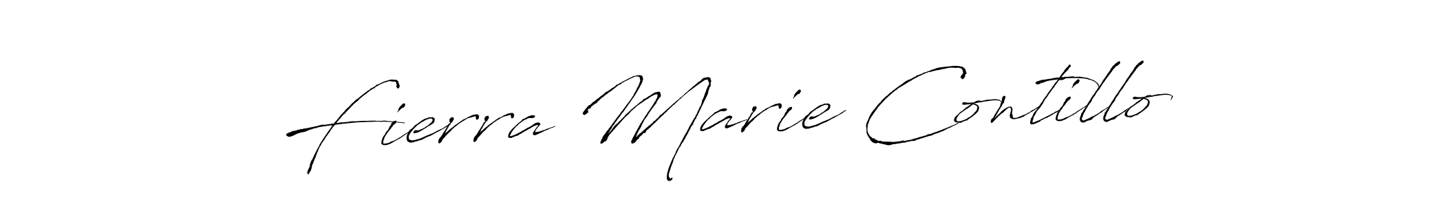 You should practise on your own different ways (Antro_Vectra) to write your name (Fierra Marie Contillo) in signature. don't let someone else do it for you. Fierra Marie Contillo signature style 6 images and pictures png