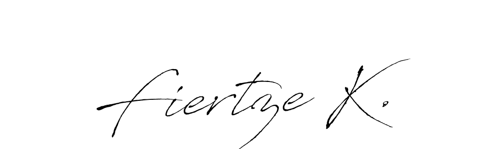 if you are searching for the best signature style for your name Fiertze K.. so please give up your signature search. here we have designed multiple signature styles  using Antro_Vectra. Fiertze K. signature style 6 images and pictures png