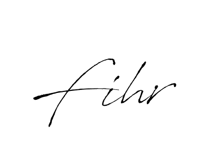 Use a signature maker to create a handwritten signature online. With this signature software, you can design (Antro_Vectra) your own signature for name Fihr. Fihr signature style 6 images and pictures png