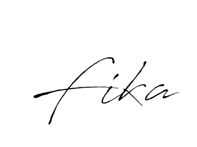 Use a signature maker to create a handwritten signature online. With this signature software, you can design (Antro_Vectra) your own signature for name Fika. Fika signature style 6 images and pictures png