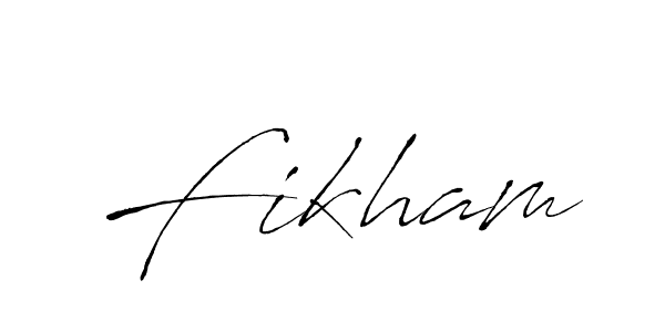 Make a beautiful signature design for name Fikham. With this signature (Antro_Vectra) style, you can create a handwritten signature for free. Fikham signature style 6 images and pictures png