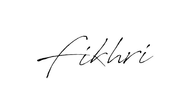 Design your own signature with our free online signature maker. With this signature software, you can create a handwritten (Antro_Vectra) signature for name Fikhri. Fikhri signature style 6 images and pictures png