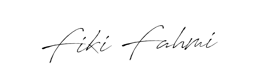 How to make Fiki Fahmi signature? Antro_Vectra is a professional autograph style. Create handwritten signature for Fiki Fahmi name. Fiki Fahmi signature style 6 images and pictures png