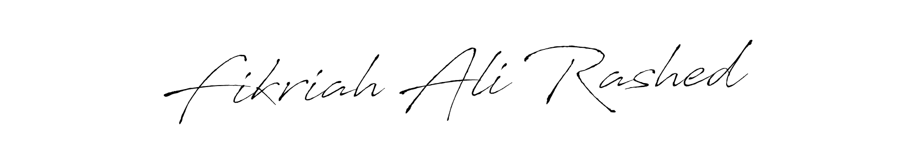 Make a beautiful signature design for name Fikriah Ali Rashed. With this signature (Antro_Vectra) style, you can create a handwritten signature for free. Fikriah Ali Rashed signature style 6 images and pictures png