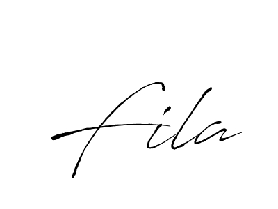 Design your own signature with our free online signature maker. With this signature software, you can create a handwritten (Antro_Vectra) signature for name Fila. Fila signature style 6 images and pictures png