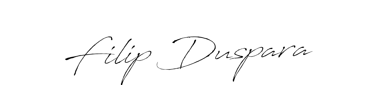 Filip Duspara stylish signature style. Best Handwritten Sign (Antro_Vectra) for my name. Handwritten Signature Collection Ideas for my name Filip Duspara. Filip Duspara signature style 6 images and pictures png